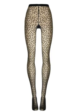 Mini Dot Tights, Black, L