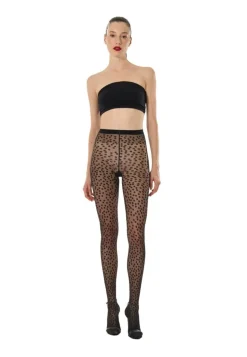 Mini Dot Tights, Black, L