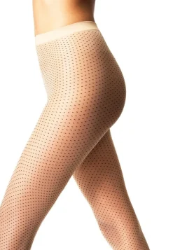Mini Dot Tights, Fairly Light/Black, M