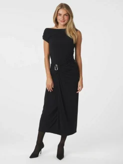 Minja Drapy Kjole, Black, 34