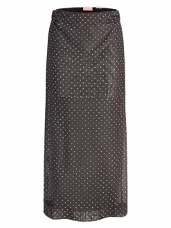 Minna Mesh Nederdel, Seal Brown Dot, S