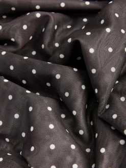 Minna Mesh Nederdel, Seal Brown Dot, S