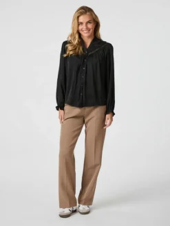 Minnie Deco Bluse, Black, 36