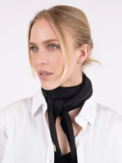 Misty Knit Tørklæde, Black