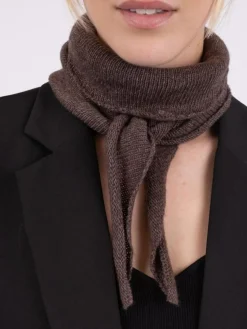 Misty Knit Tørklæde, Dark Brown