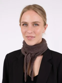 Misty Knit Tørklæde, Dark Brown