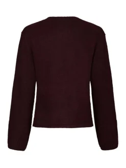 Mixie Knit Cardigan, Wine, 36