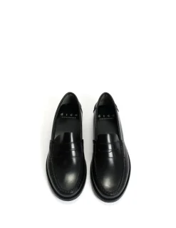 Moccasin Penny Loafers, Black, 37