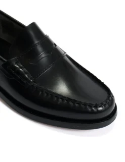 Moccasin Penny Loafers, Black, 37