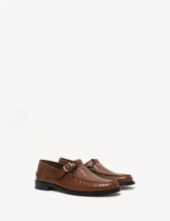 Moccasin T-Bar Loafers, Hazelnut, 36