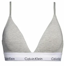 Modern Cotton Triangle BH, Grey Heather, XL