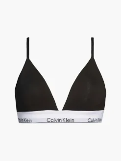 Modern Cotton Triangle BH, Black, XS