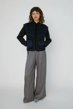 Moon and Star Embroidered Jakke, Black, 42