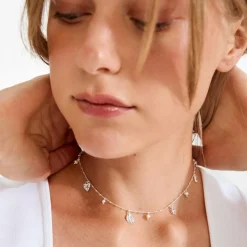 Mylan Halskæde, Silver Plated, 38+9 cm