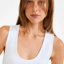 Mylan Halskæde, Silver Plated, 38+9 cm