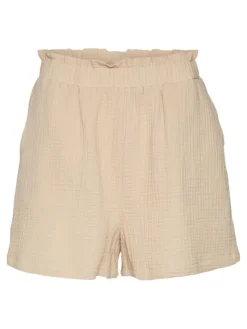 Natali Højtaljede Shorts, Irish Cream, L