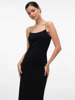 Navina Singlet Kjole, Black, M