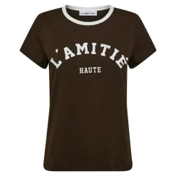 Neckline Logo T-shirt, Mocca, S