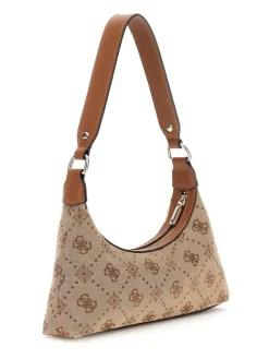 Neda Top Zip Skuldertaske, Latte