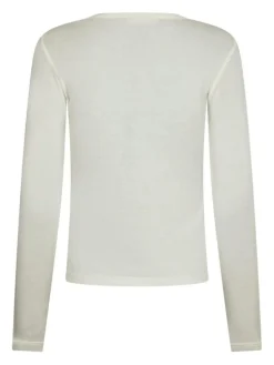 Nella Fine Rib Bluse, White, 38