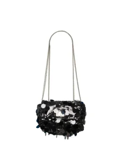 Nella Sequins Crossbody, Black