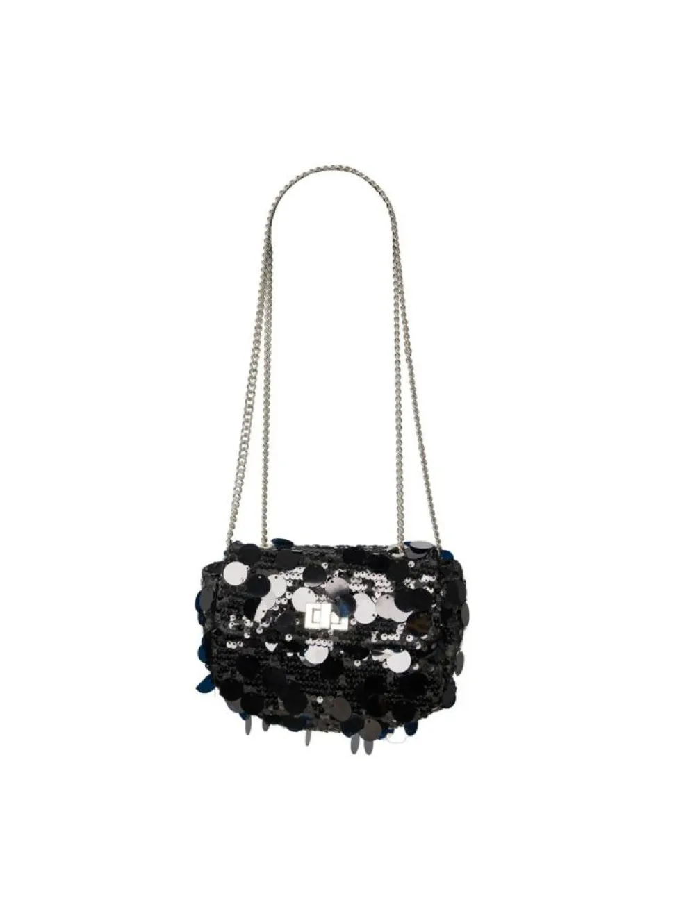 Nella Sequins Crossbody, Black