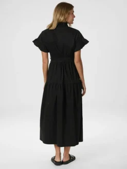 Nellie Poplin Kjole, Black, 36