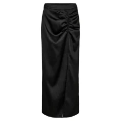 New Chrisse Drape Slit Nederdel, Black, M