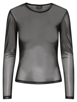 Ninni Mesh Bluse, Black, L