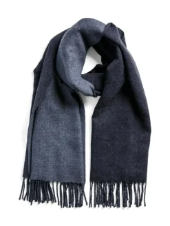 Noah Two Toned Halstørklæde, Medium Grey Melange Black