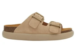 Noelle Chunky Suede Sandaler, Beige, 42