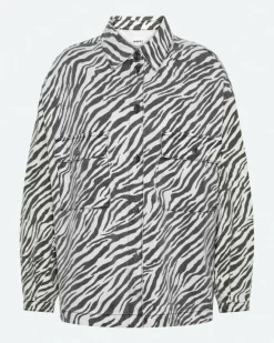 Noliana Zebra Denimskjorte, Black, 38