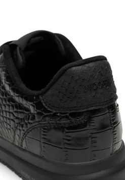 Nora Natural Soft Croco Sneakers, Black, 42
