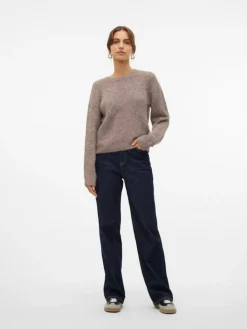 Novah Striktrøje, Brown Lentil, XL