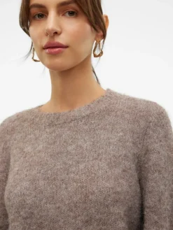 Novah Striktrøje, Brown Lentil, XL