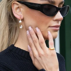 Ocean Flow Ring, Guld, 58