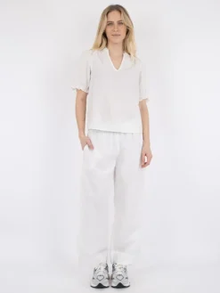 Odesa Linen Bluse, Hvid, 38