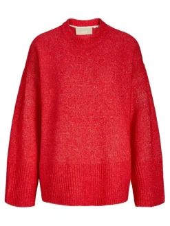 Ollie Oversize Striktrøje, Racing Red, XS