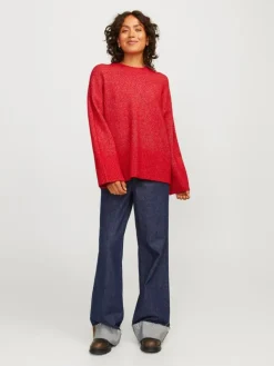 Ollie Oversize Striktrøje, Racing Red, XS