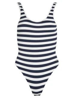 One Piece Badedragt, Stripe Dark Night Navy/Ivory, L