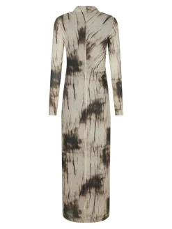 Onessa Faded Mesh Kjole, Dusty Brown, 40