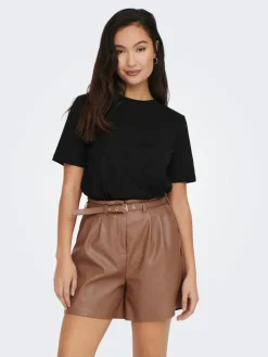 Only Kortærmet T-shirt, Black, XL