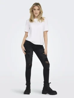 Only Kortærmet T-shirt, White, S