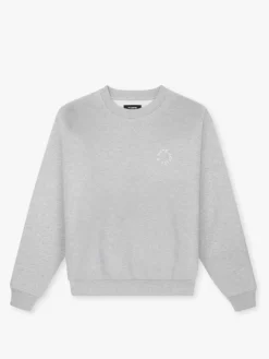 Organic Regular Crewneck Sweatshirt, Heather Grey, XL