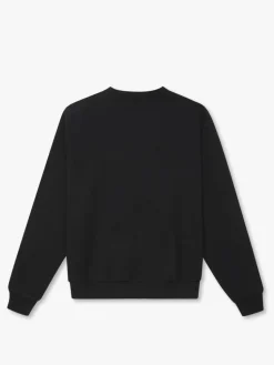 Organic Regular Crewneck Sweatshirt, Black, XL