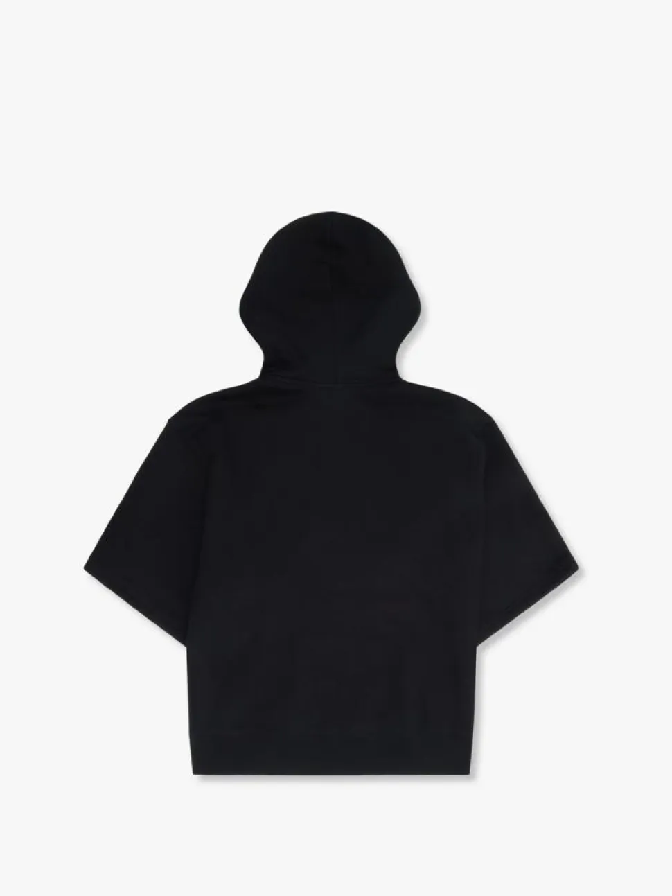 Organic Short Sleeve Hoodie, Black, XS