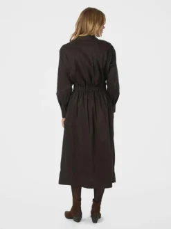 Ottana Poplin Kjole, Chocolate Brown, 42
