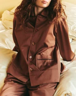 Outline Pyjamasskjorte, Milk Chocolate, S/M