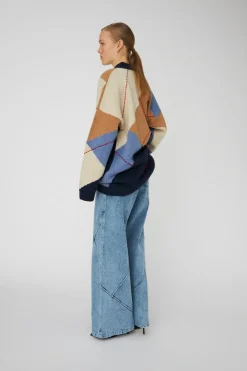 Oversized Cardigan, Blue Sea, S/M