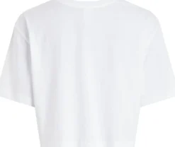 Oversized Crop T-shirt, White, M